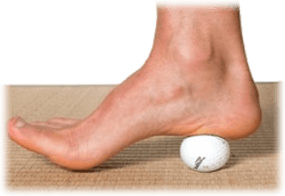 Golfboll för hälsporren